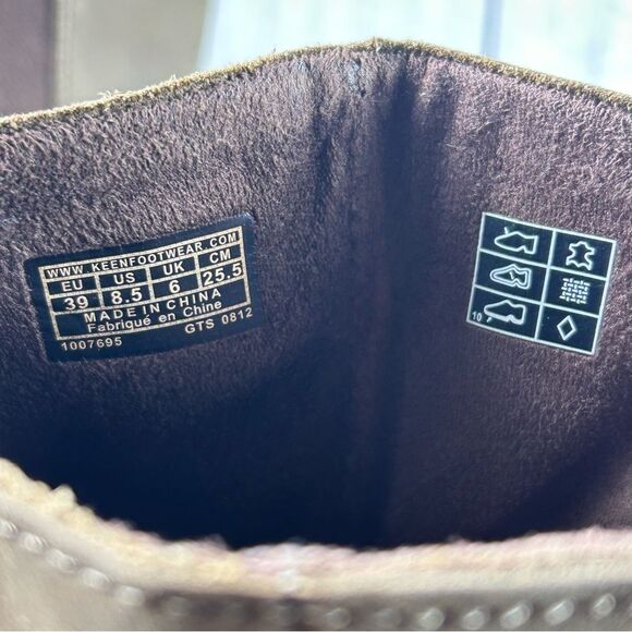 Keen Akita Brown Leather Slouch Wedge Heeled Tall Calf Boot Women’s Size 8.5 - Picture 9 of 10